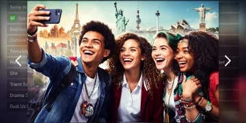 Diverse group of teens from global teen dramas, representing international influence on US screens.