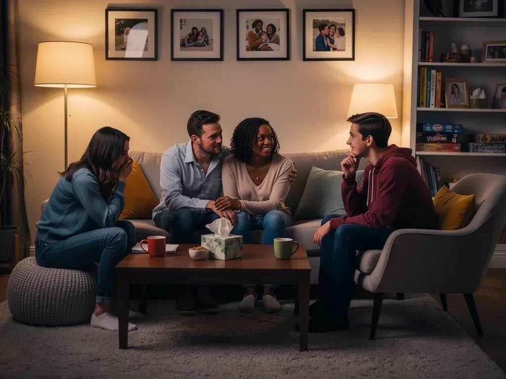 Family reconciliation and intergenerational conversation in a modern young adult drama.