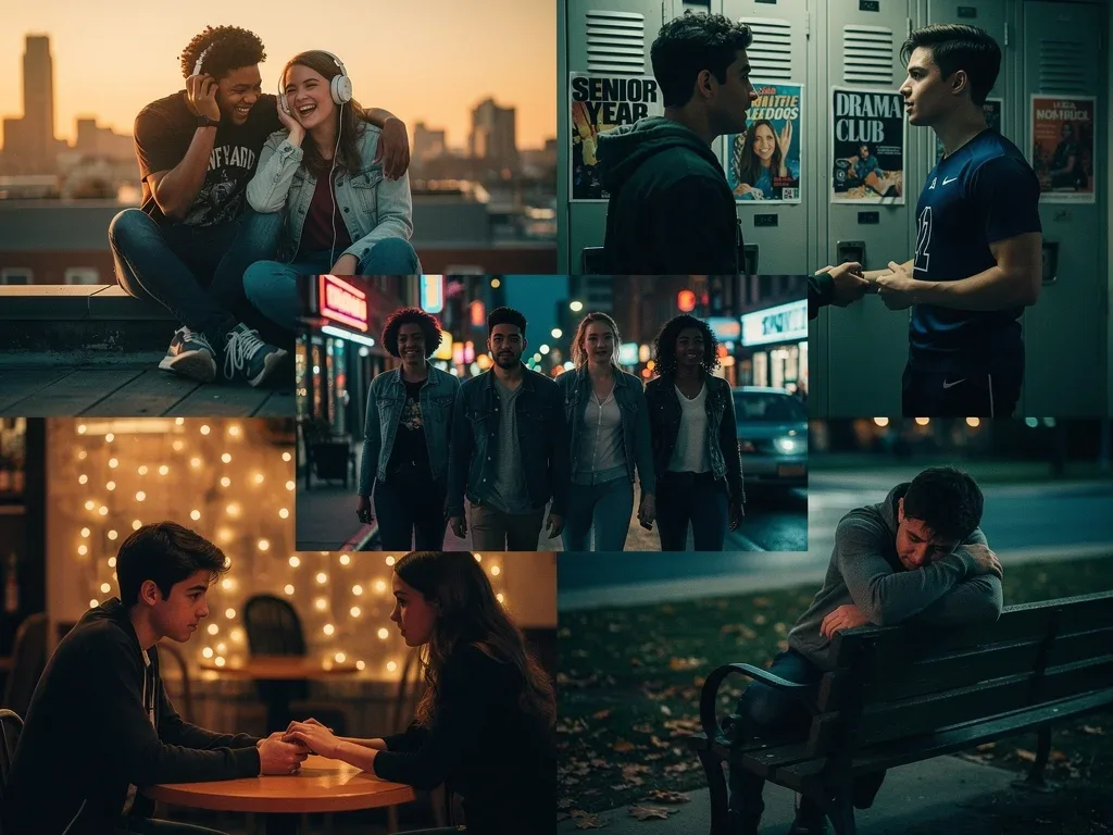 Montage of evolving character relationships and interactions in 2026 YA series.