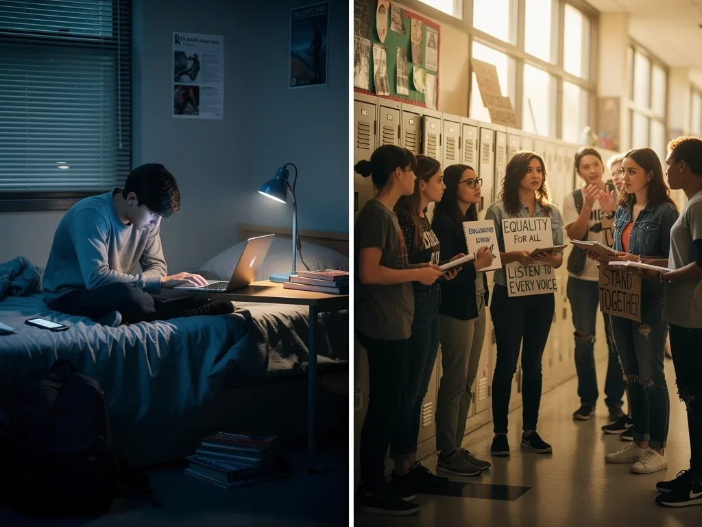 Scenes from two 2026 YA dramas exploring mental health and social justice