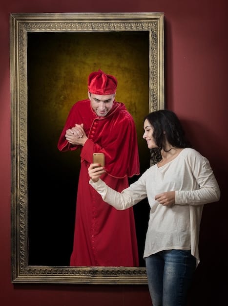 A side-by-side comparison of two scenes: on one side, a traditional period drama scene showing a woman demurely waiting for a man, and on the other, a scene from a modern period drama where a woman is confidently addressing a group of men, possibly in a political or business setting. The contrast in body language and setting should be striking.