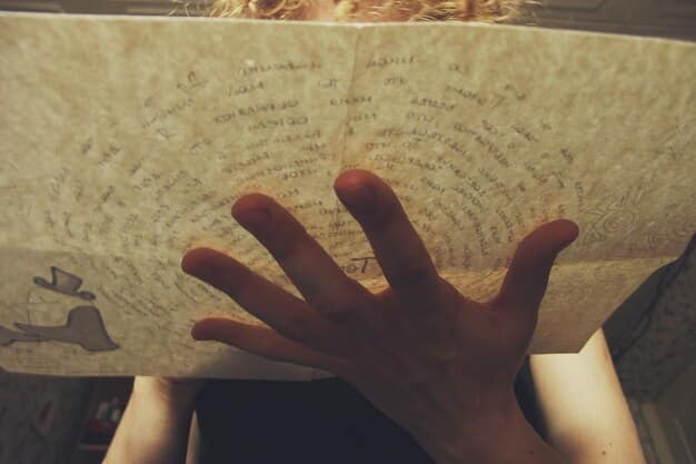 A close-up of a weathered page from an antique dictionary, with a finger pointing to a definition of an archaic word. The background is blurred to emphasize the dictionary.