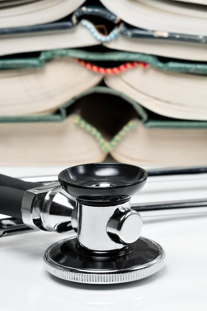 Close-up shot of medical documents and a gavel, symbolizing the intersection of medical and legal systems in medical malpractice cases.
